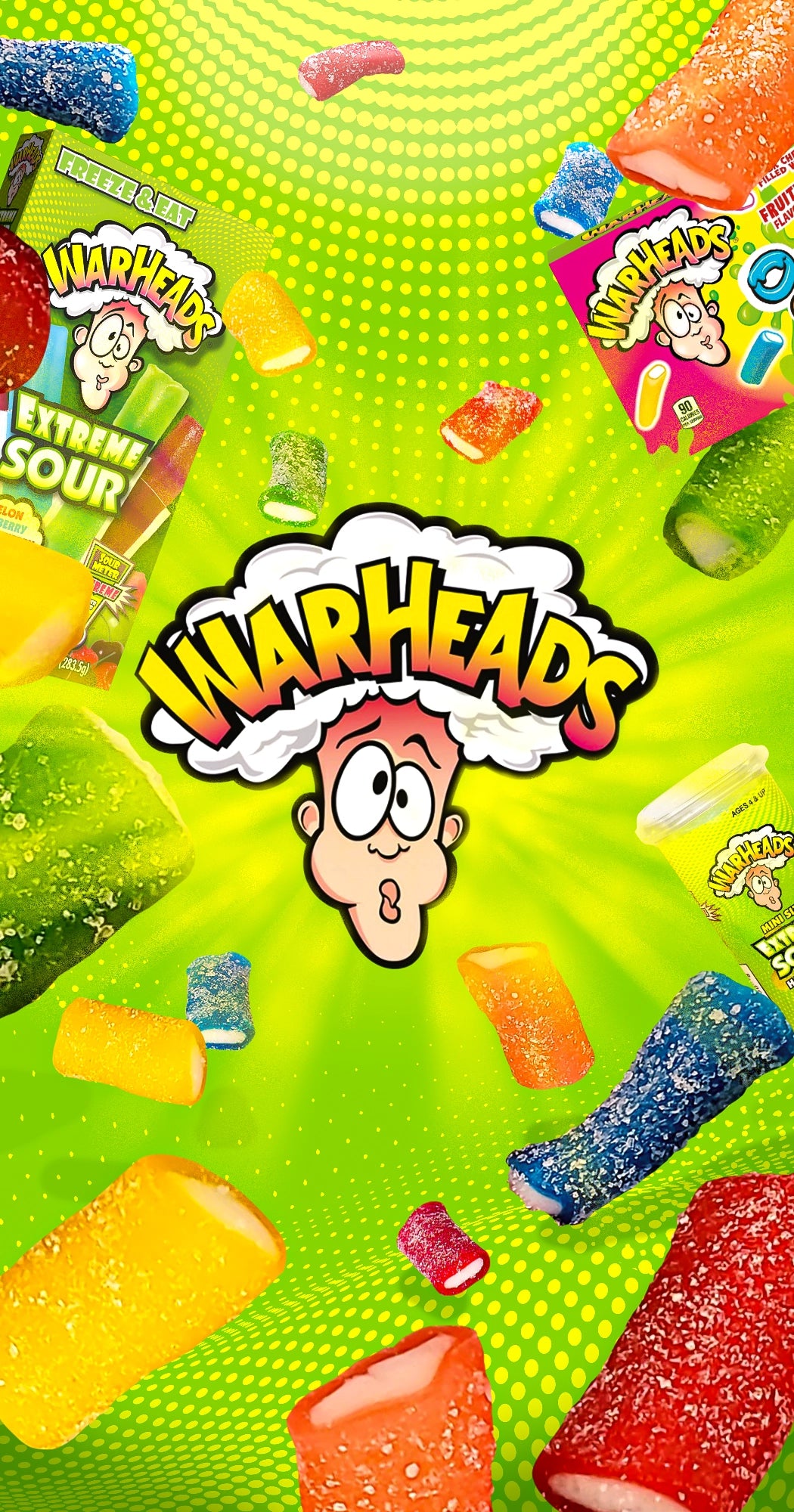 Warheads candy mobile banner